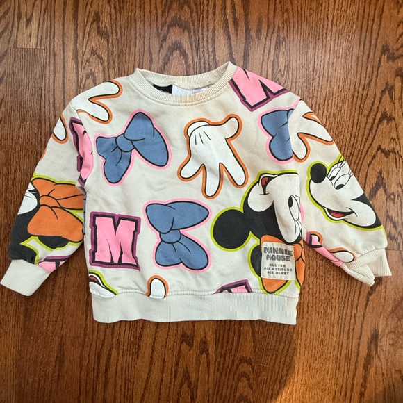 Zara Disney Minnie Mouse Sweatshirt 18-24 Months - Picture 1 of 5